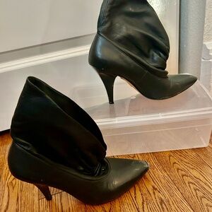 Report Signature Slouch Black Heeled Boots